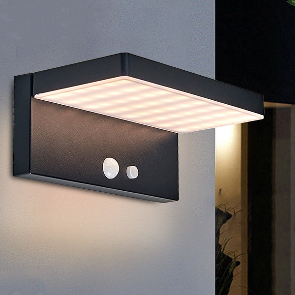 Rectangular Aluminum PC Patio Outdoor Light