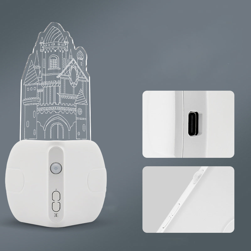 Rechargeable Human Sensor Magnetic Wall Lamp