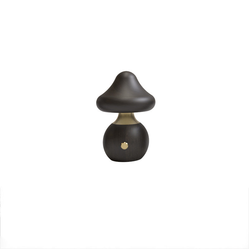 Rechargeable Mushroom Solid Wood Table Lamp