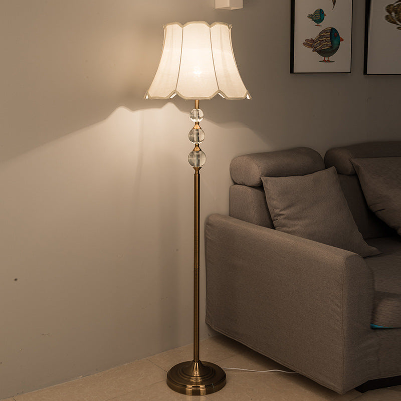 Iron Fabric Crystal Ball Floor Lamp