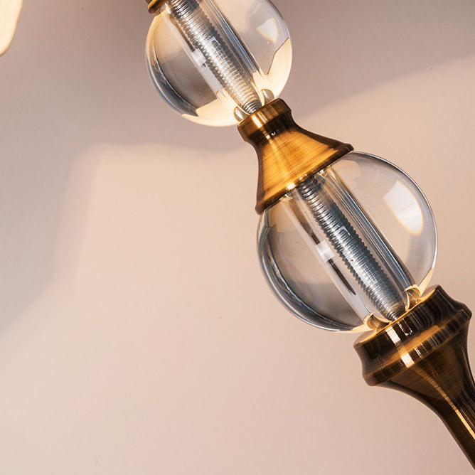 Iron Fabric Crystal Ball Floor Lamp