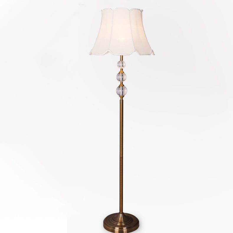 Iron Fabric Crystal Ball Floor Lamp