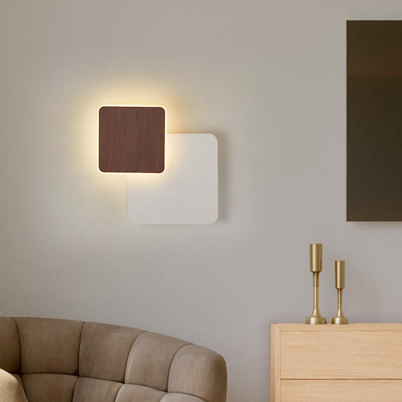 Iron Acrylic Round Square Wall Lamp
