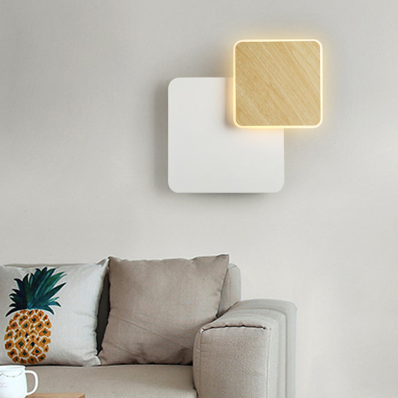 Iron Acrylic Round Square Wall Lamp