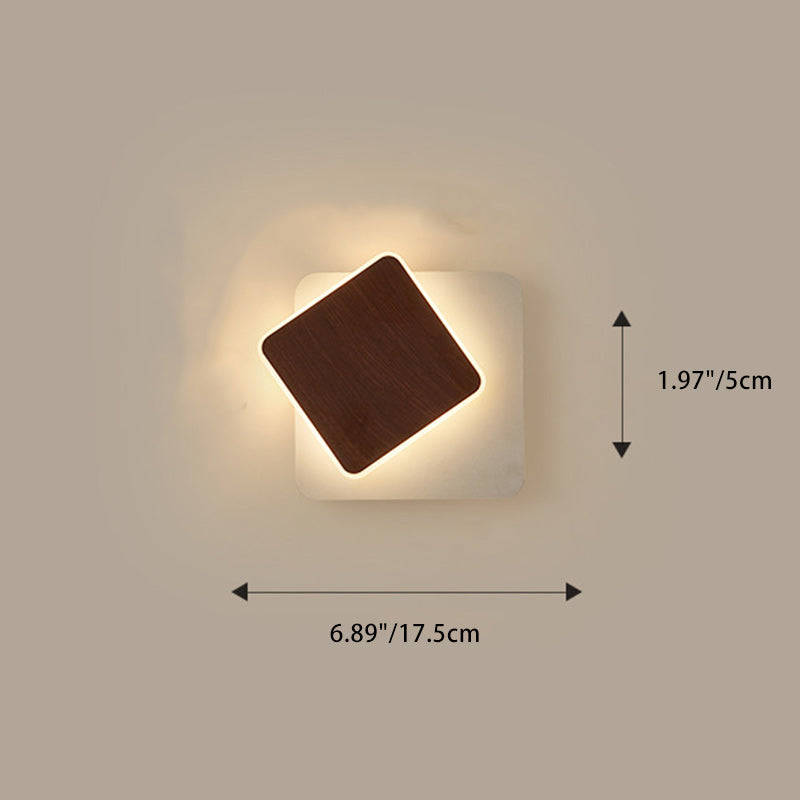 Iron Acrylic Round Square Wall Lamp