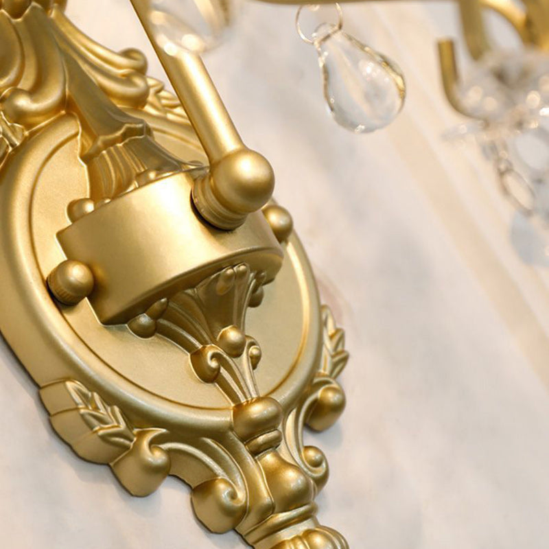 Hardware Crystal Drop Lantern Wall Lamp
