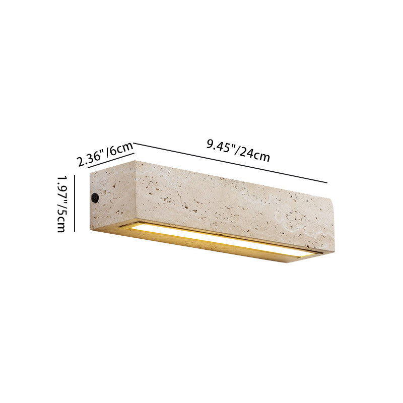 Travertine Rectangular Patio Outdoor Light