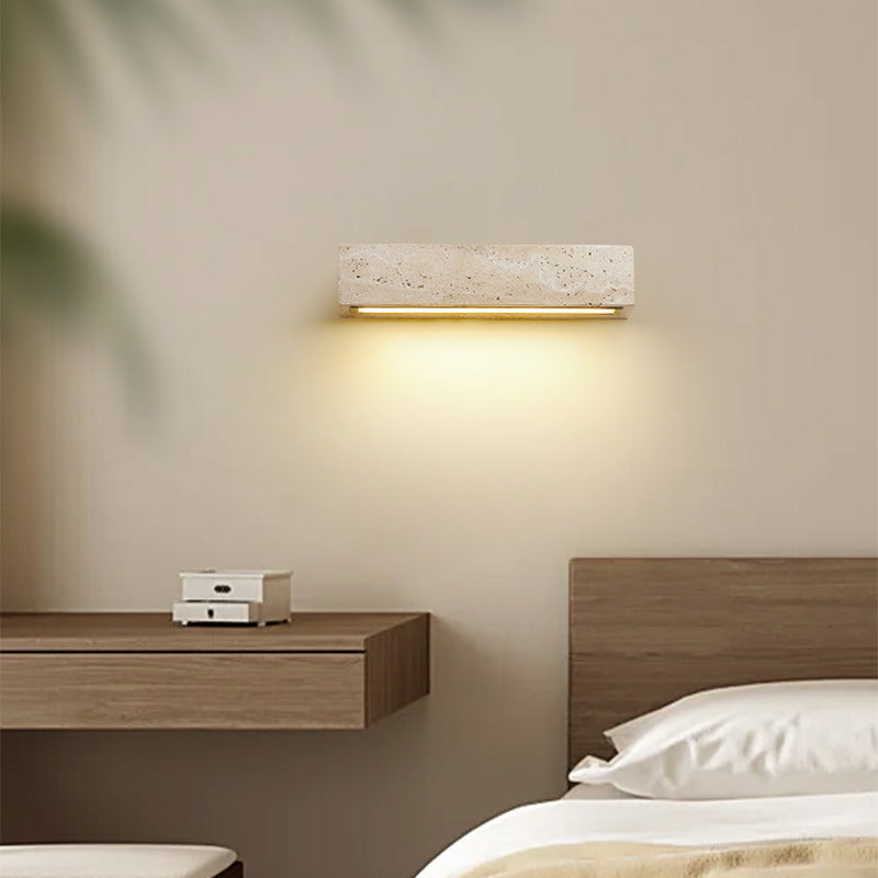 Travertine Rectangular Patio Outdoor Light