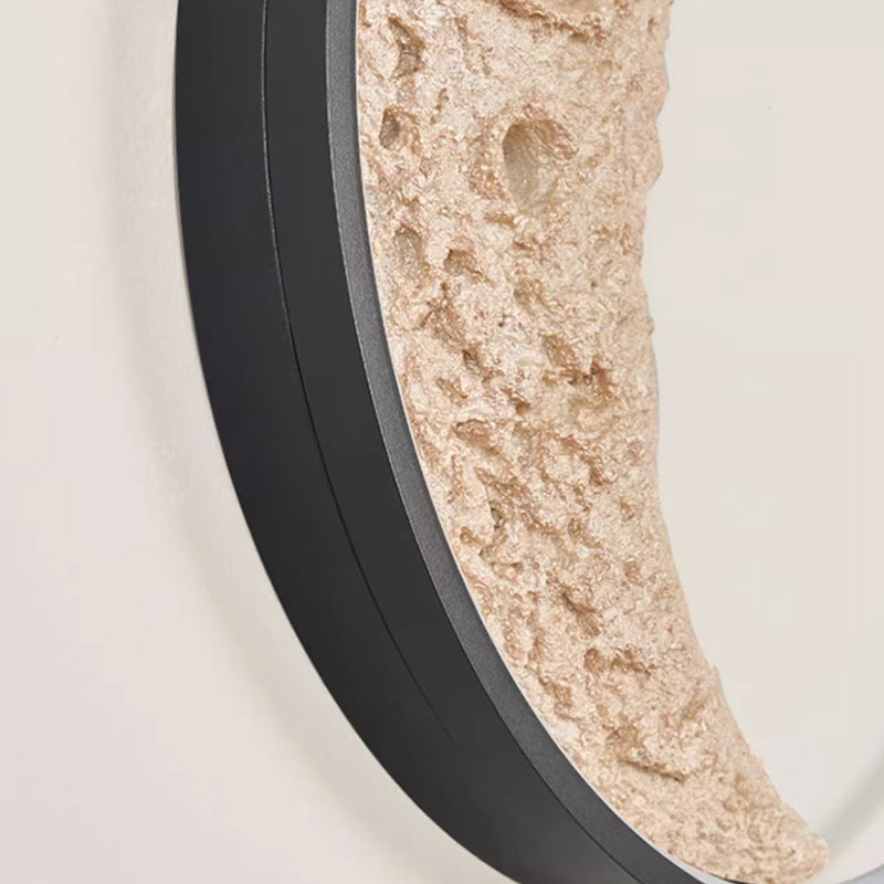 Round Moon Hardware Resin Wall Lamp