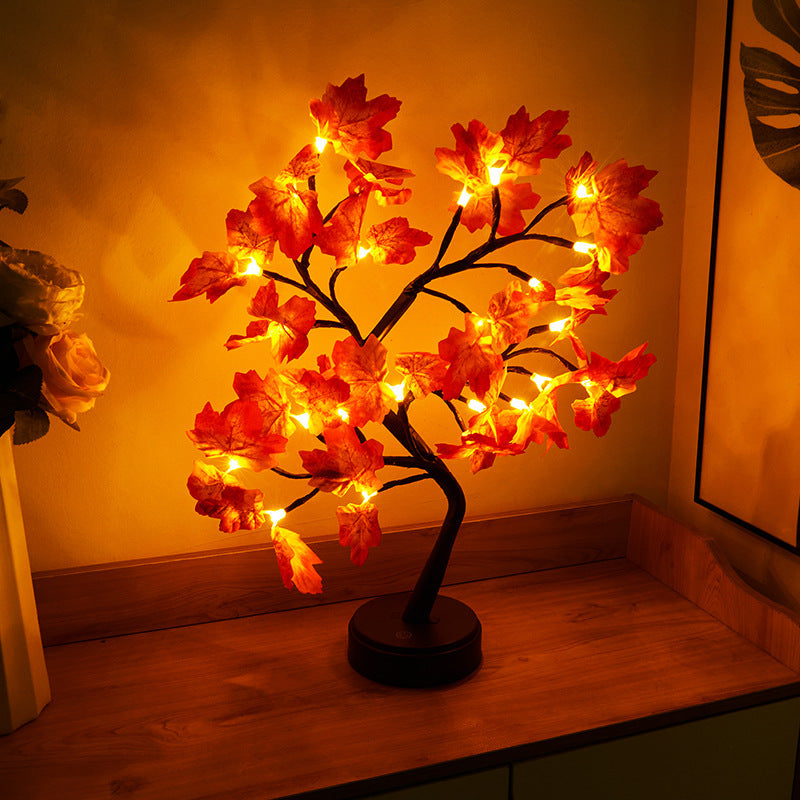 Rose Tree Branch Maple Table Lamp
