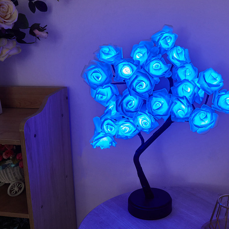 Rose Tree Branch Maple Table Lamp