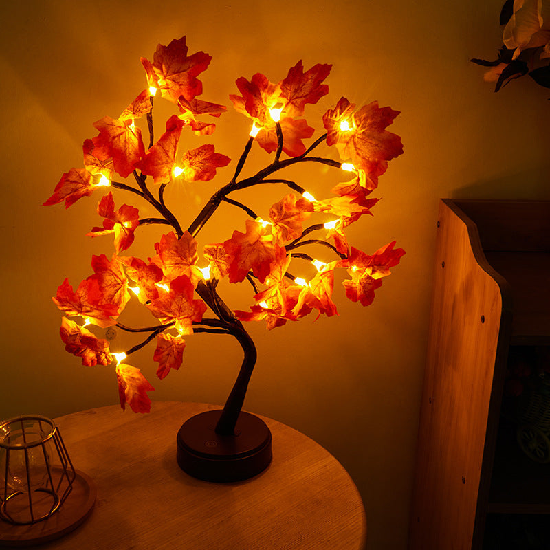 Rose Tree Branch Maple Table Lamp