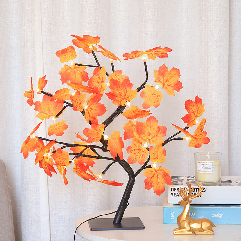 Rose Tree Branch Maple Table Lamp