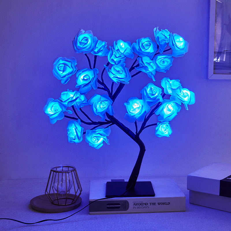 Rose Tree Branch Maple Table Lamp
