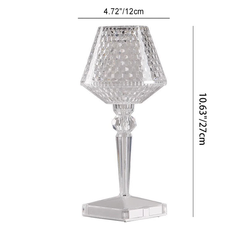 Rechargeable Acrylic Wine Glass Table Lamp