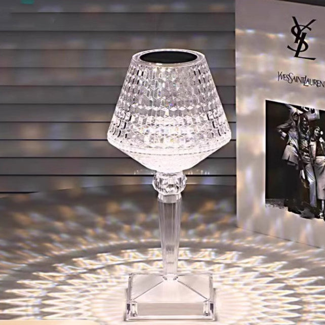 Rechargeable Acrylic Wine Glass Table Lamp