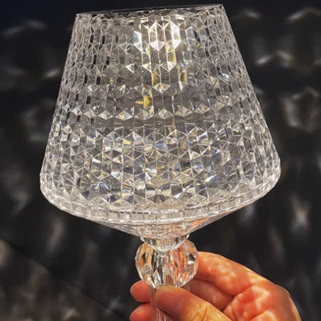 Rechargeable Acrylic Wine Glass Table Lamp
