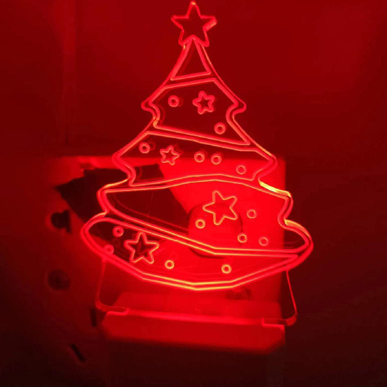 Acrylic Christmas Tree Wall Night Light