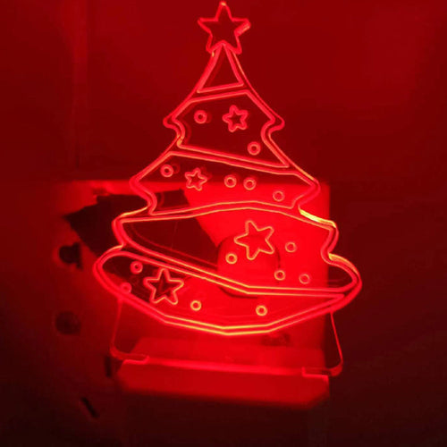Acrylic Christmas Tree Wall Night Light
