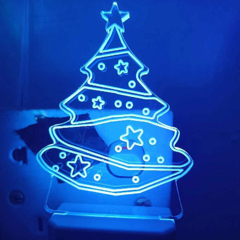 Acrylic Christmas Tree Wall Night Light
