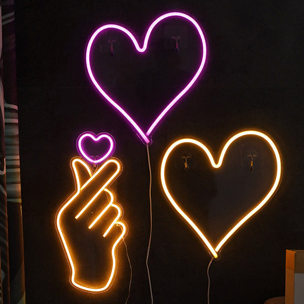 Acrylic Heart Love Neon Table Lamp