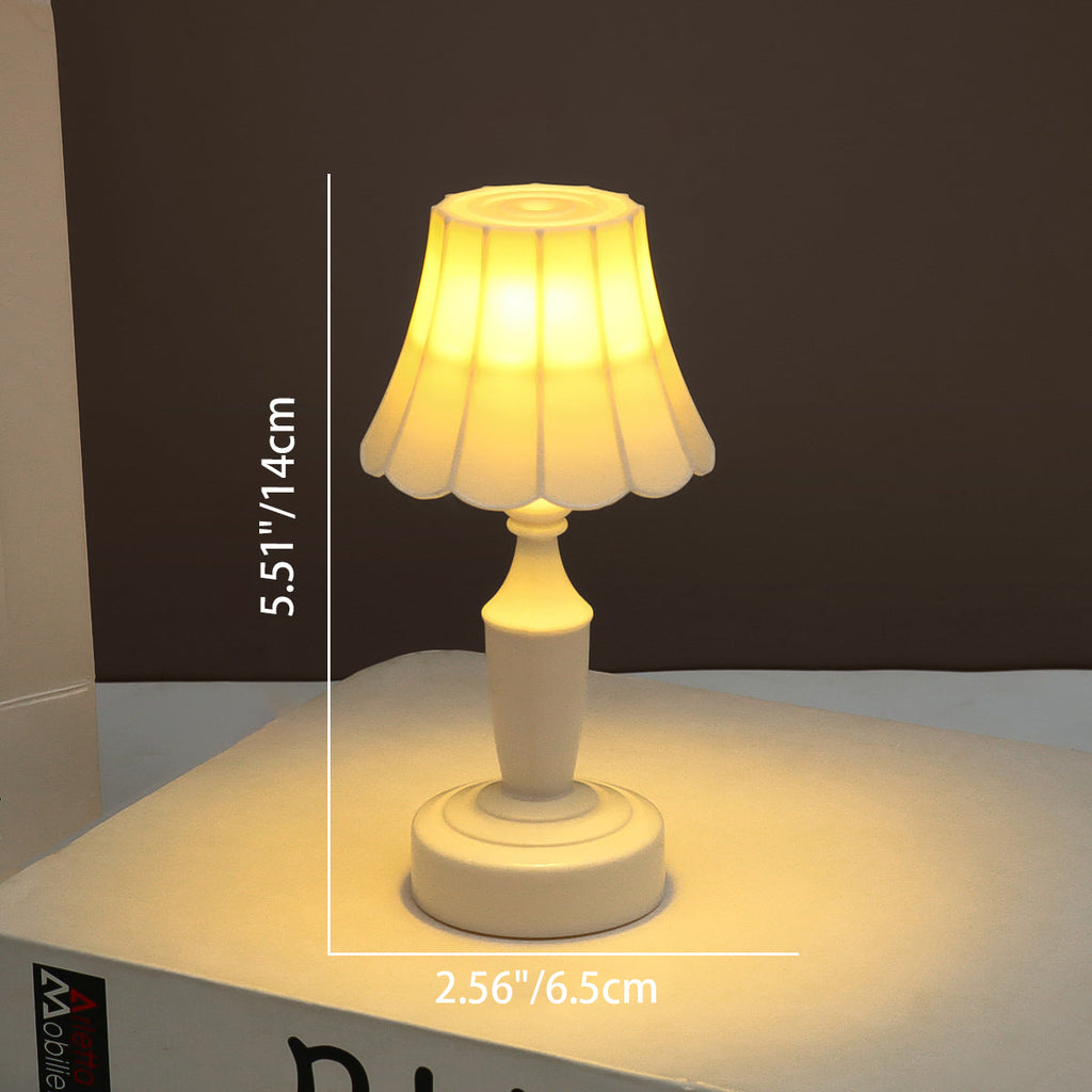 Battery ABS Flower Pleated Table Lamp