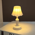 Battery ABS Flower Pleated Table Lamp
