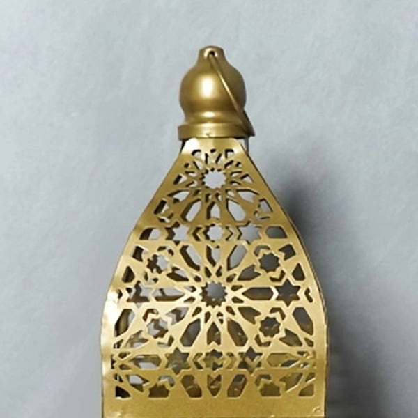 Battery Iron Hollowed Lantern Table Lamp