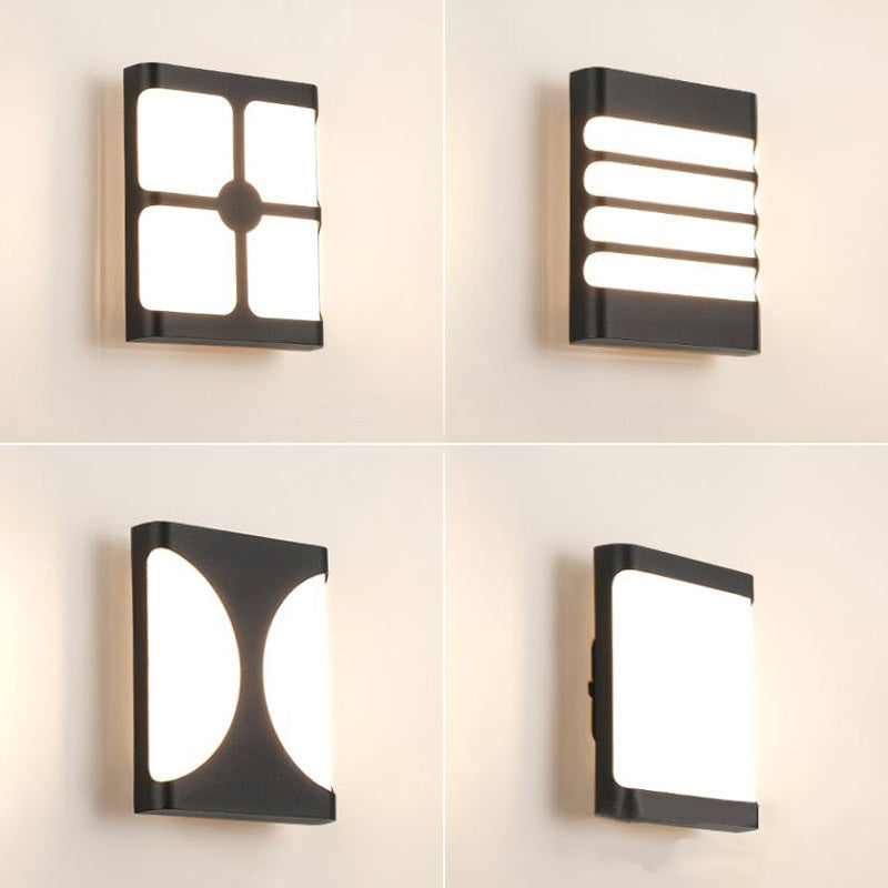 Aluminum Acrylic Rectangular Geometrical Outdoor Light