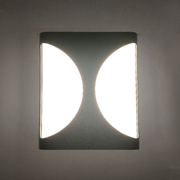 Aluminum Acrylic Rectangular Geometrical Outdoor Light