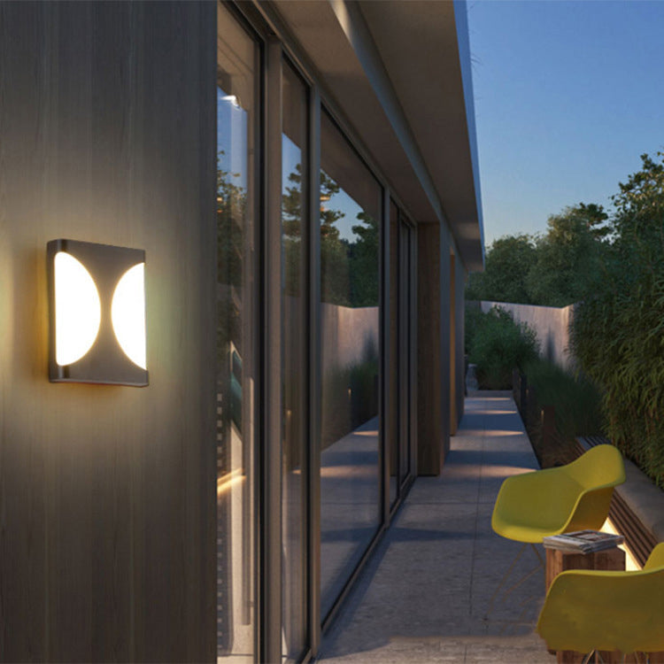 Aluminum Acrylic Rectangular Geometrical Outdoor Light