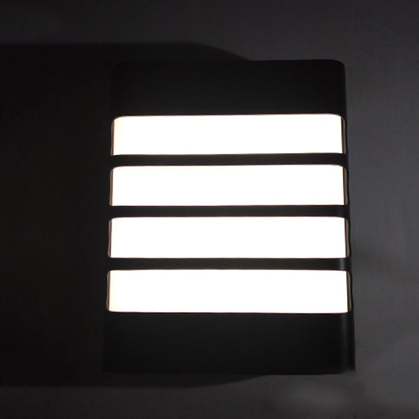 Aluminum Acrylic Rectangular Geometrical Outdoor Light