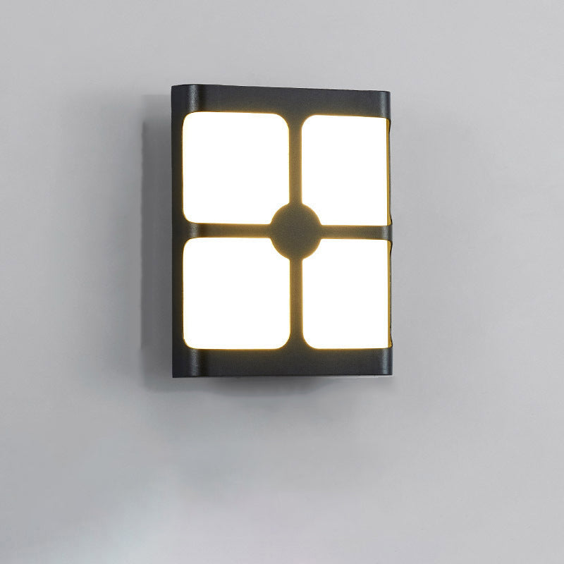 Aluminum Acrylic Rectangular Geometrical Outdoor Light