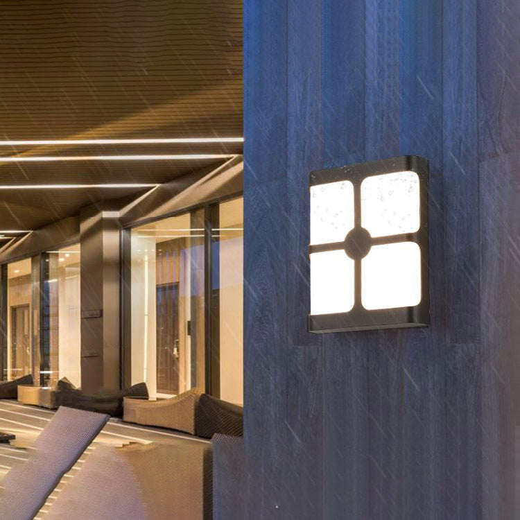 Aluminum Acrylic Rectangular Geometrical Outdoor Light