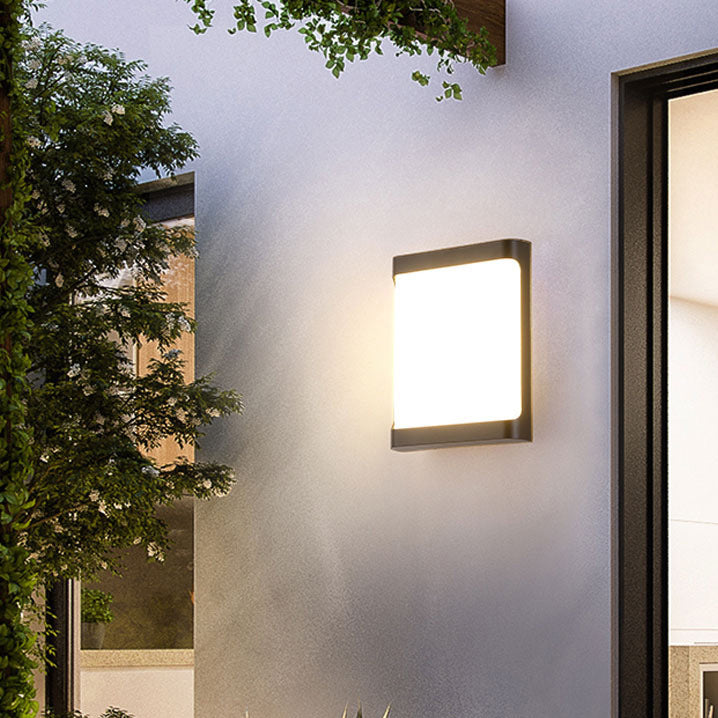 Aluminum Acrylic Rectangular Geometrical Outdoor Light
