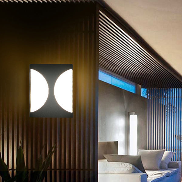 Aluminum Acrylic Rectangular Geometrical Outdoor Light
