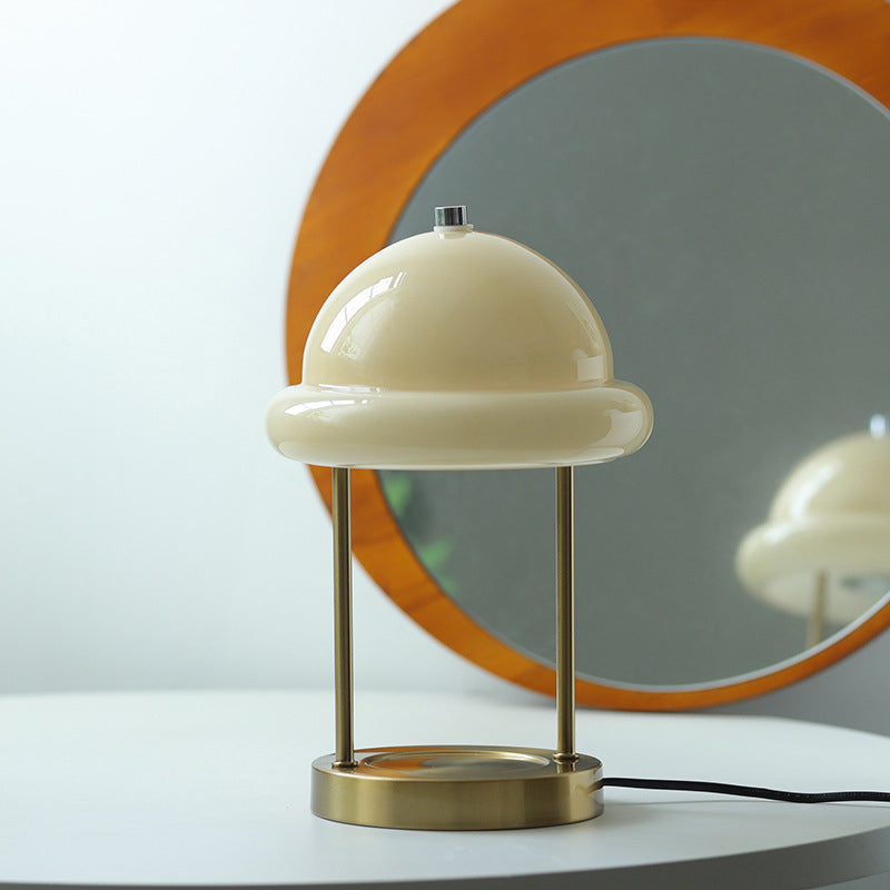 Metal Glass Mushroom Melting Table Lamp