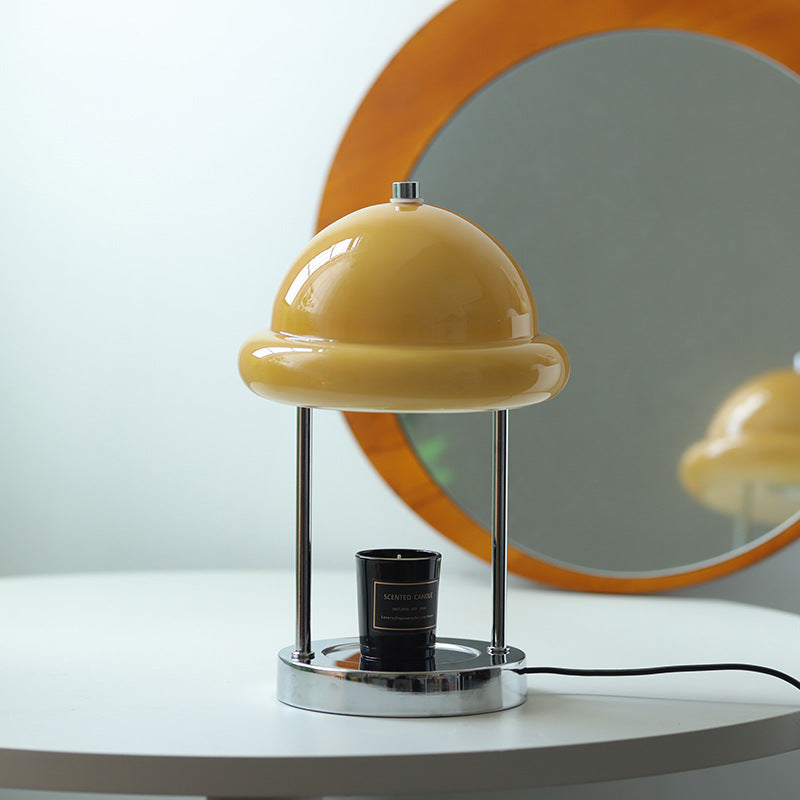 Metal Glass Mushroom Melting Table Lamp