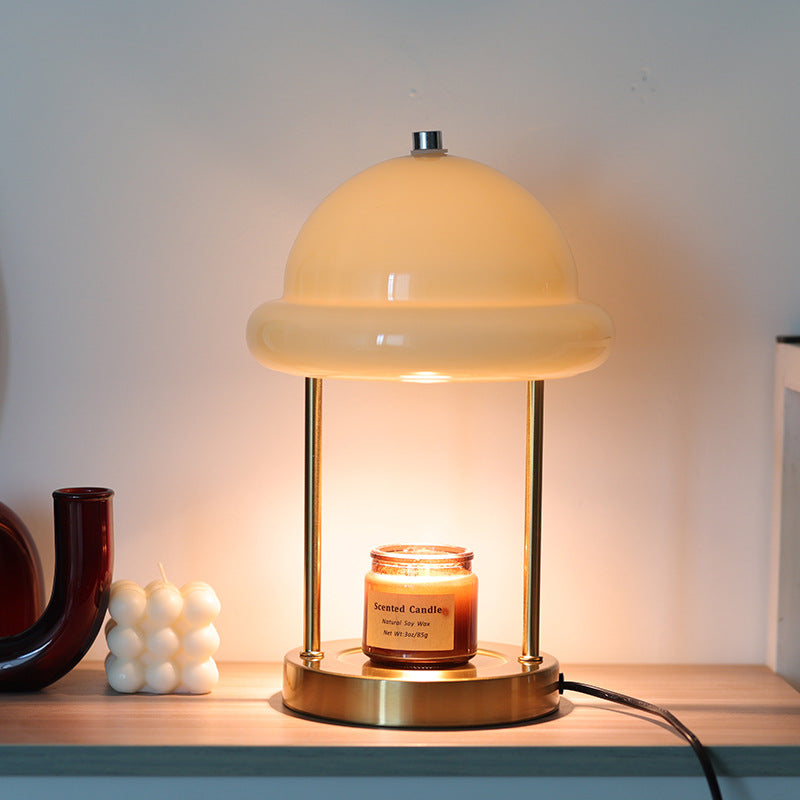 Metal Glass Mushroom Melting Table Lamp