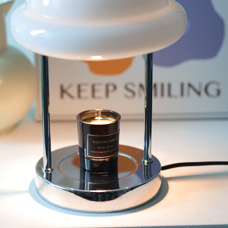 Metal Glass Mushroom Melting Table Lamp