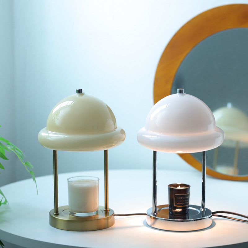 Metal Glass Mushroom Melting Table Lamp