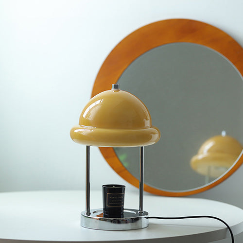 Metal Glass Mushroom Melting Table Lamp