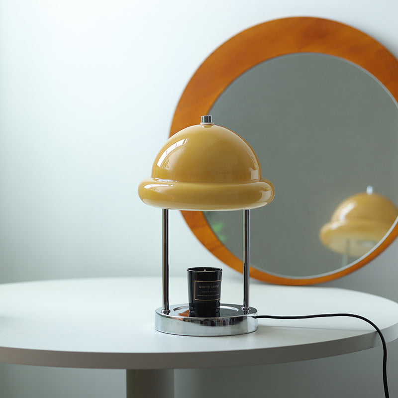 Metal Glass Mushroom Melting Table Lamp