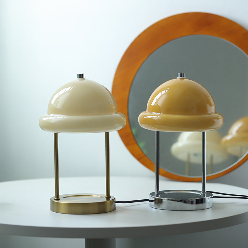 Metal Glass Mushroom Melting Table Lamp