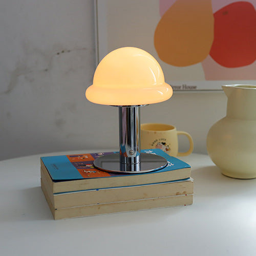 Rechargeable Iron Glass Hat Table Lamp
