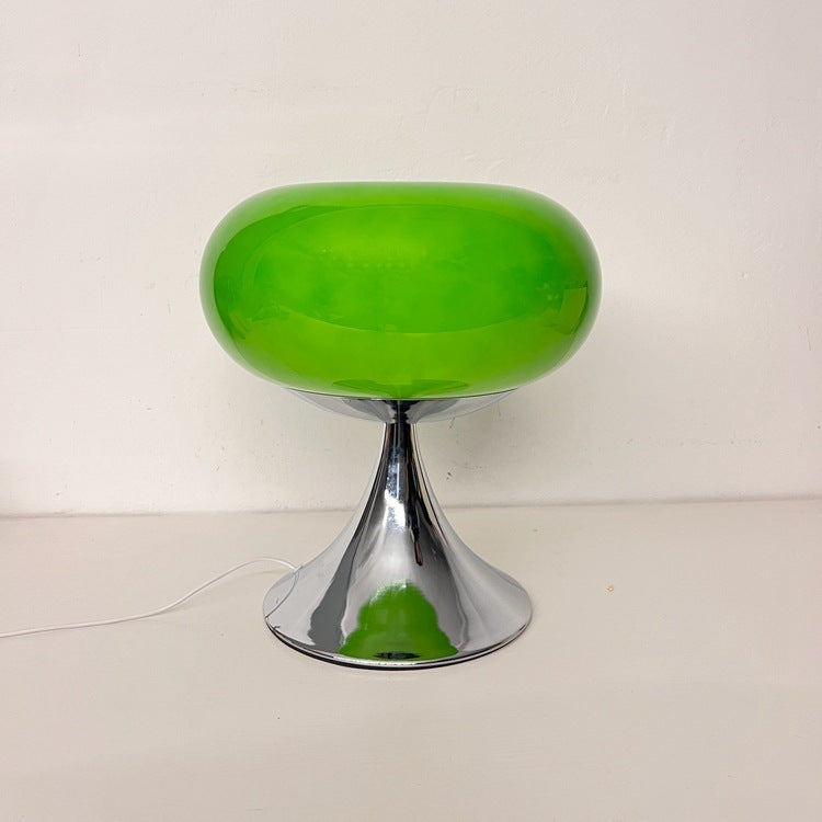 Iron Glass Round Persimmon Table Lamp