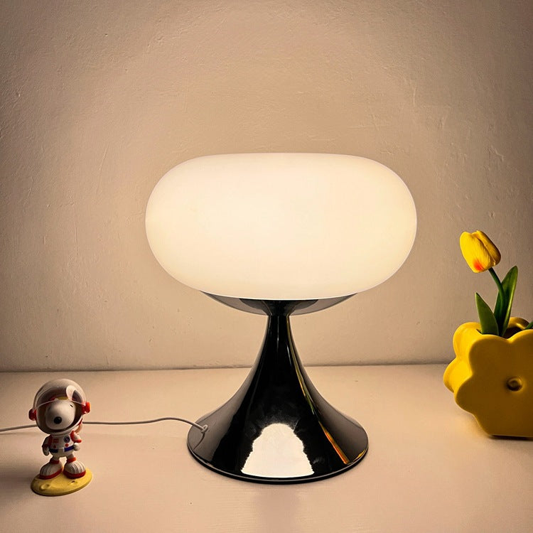 Iron Glass Round Persimmon Table Lamp