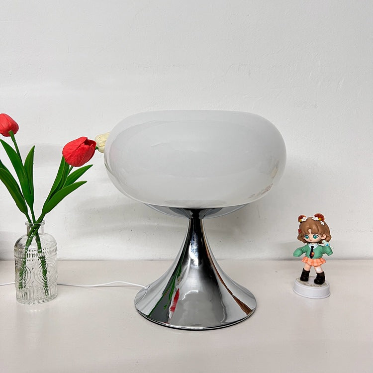 Iron Glass Round Persimmon Table Lamp