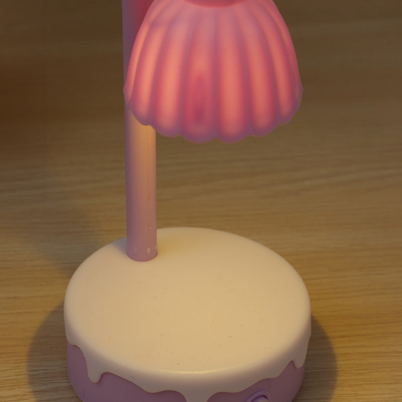 Battery Plastic Mirror Flower Table Lamp