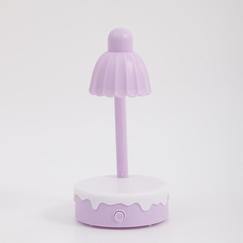 Battery Plastic Mirror Flower Table Lamp